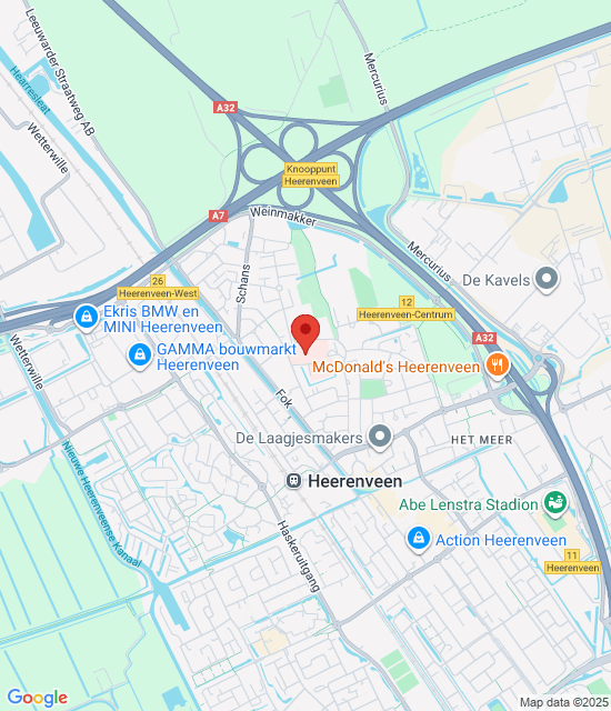 Google maps afbeelding voor Heerenveen