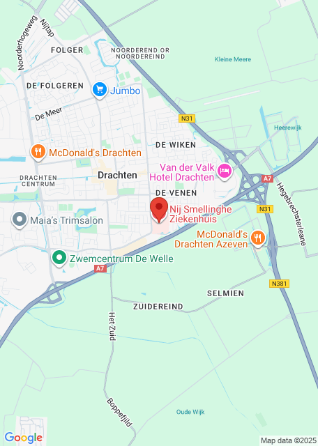 Google maps afbeelding voor Drachten