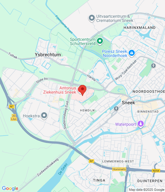 Google maps afbeelding voor Sneek