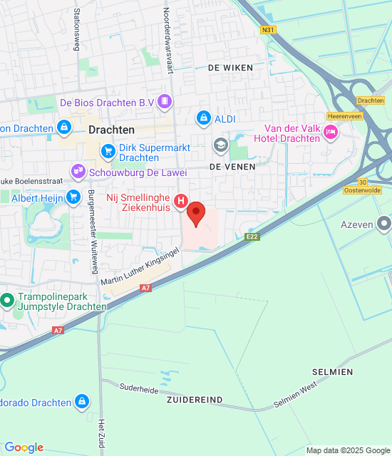 Google maps afbeelding voor Drachten