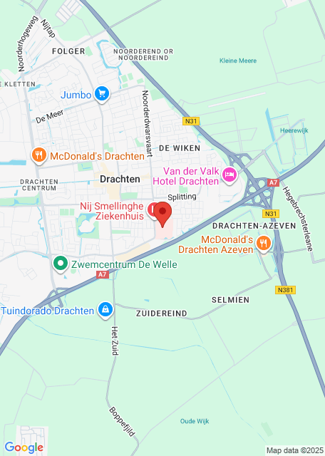 Google maps afbeelding voor Drachten