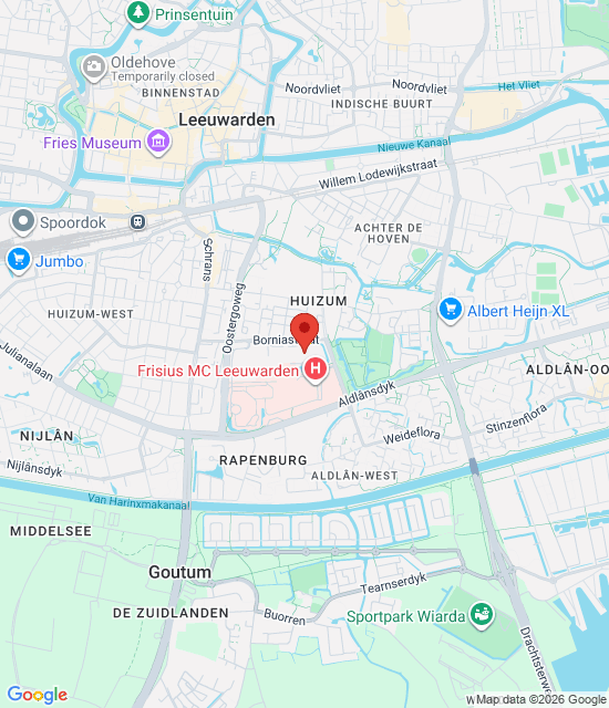 Google maps afbeelding voor Leeuwarden