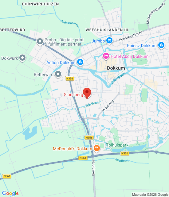 Google maps afbeelding voor Dokkum
