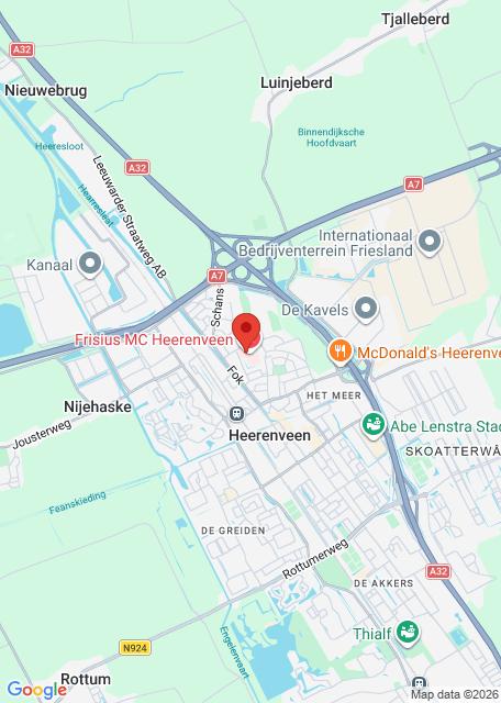 Google maps afbeelding voor Heerenveen