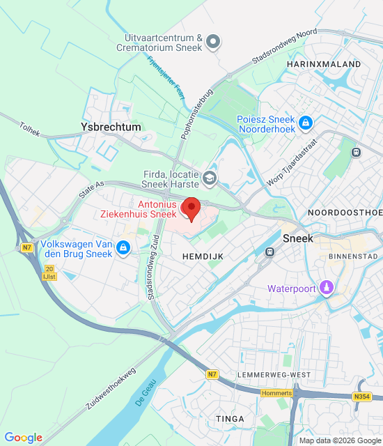 Google maps afbeelding voor Sneek