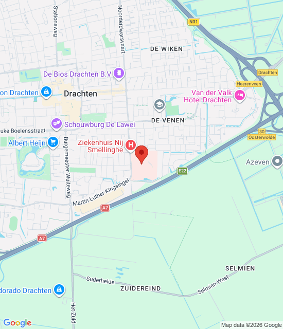 Google maps afbeelding voor Drachten