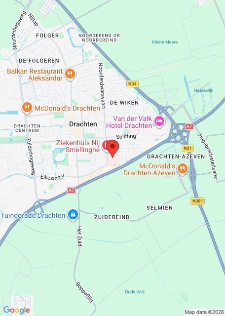Google maps afbeelding voor Drachten