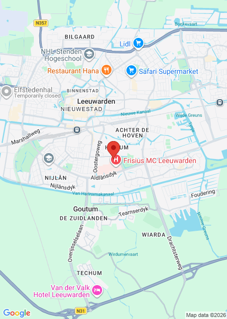 Google maps afbeelding voor Leeuwarden
