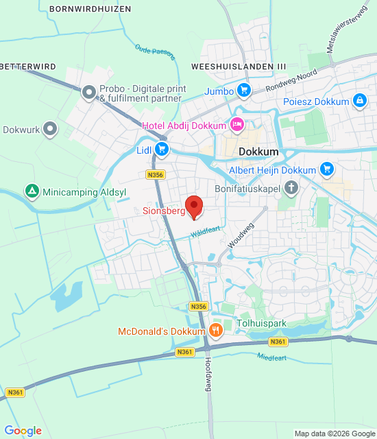 Google maps afbeelding voor Dokkum