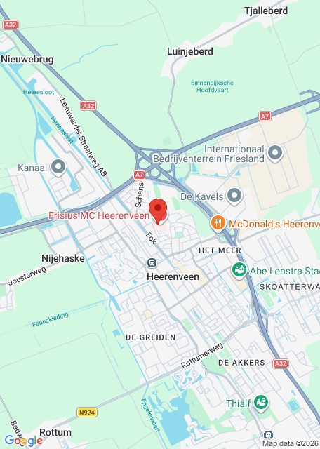 Google maps afbeelding voor Heerenveen