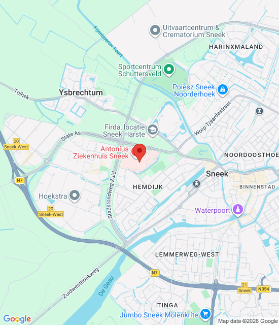 Google maps afbeelding voor Sneek