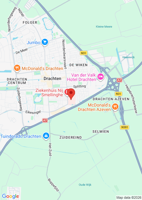 Google maps afbeelding voor Drachten