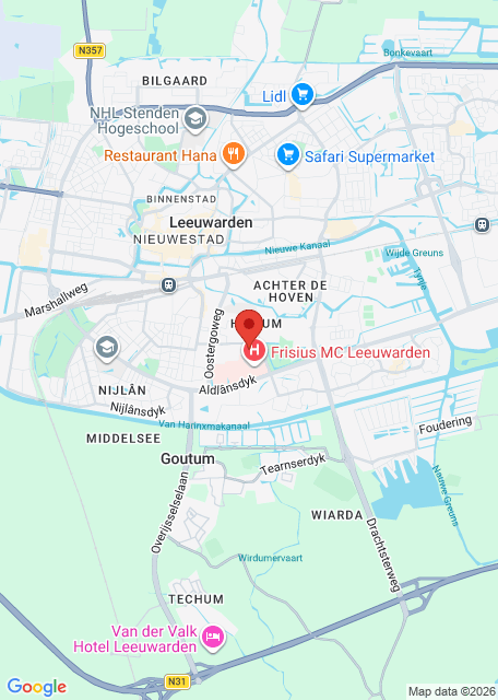 Google maps afbeelding voor Leeuwarden