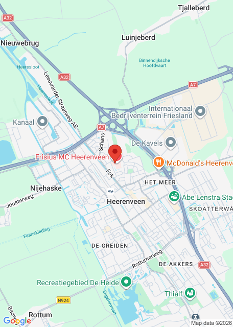 Google maps afbeelding voor Heerenveen