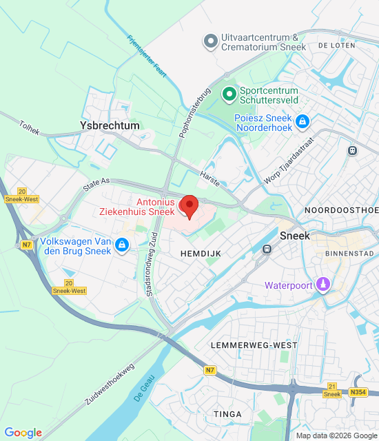 Google maps afbeelding voor Sneek