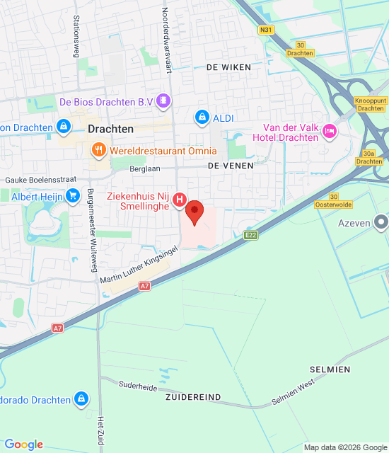 Google maps afbeelding voor Drachten