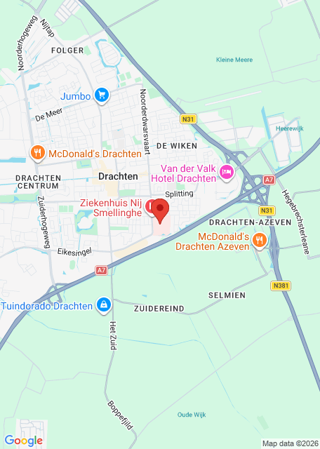 Google maps afbeelding voor Drachten