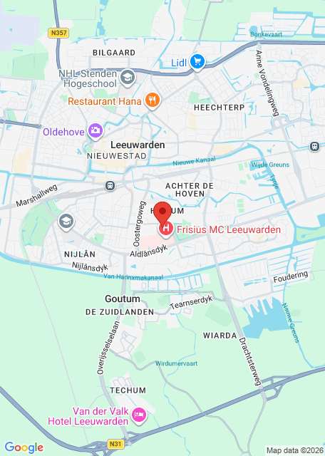 Google maps afbeelding voor Leeuwarden