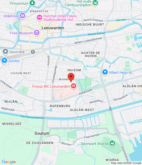 Google maps afbeelding voor Leeuwarden